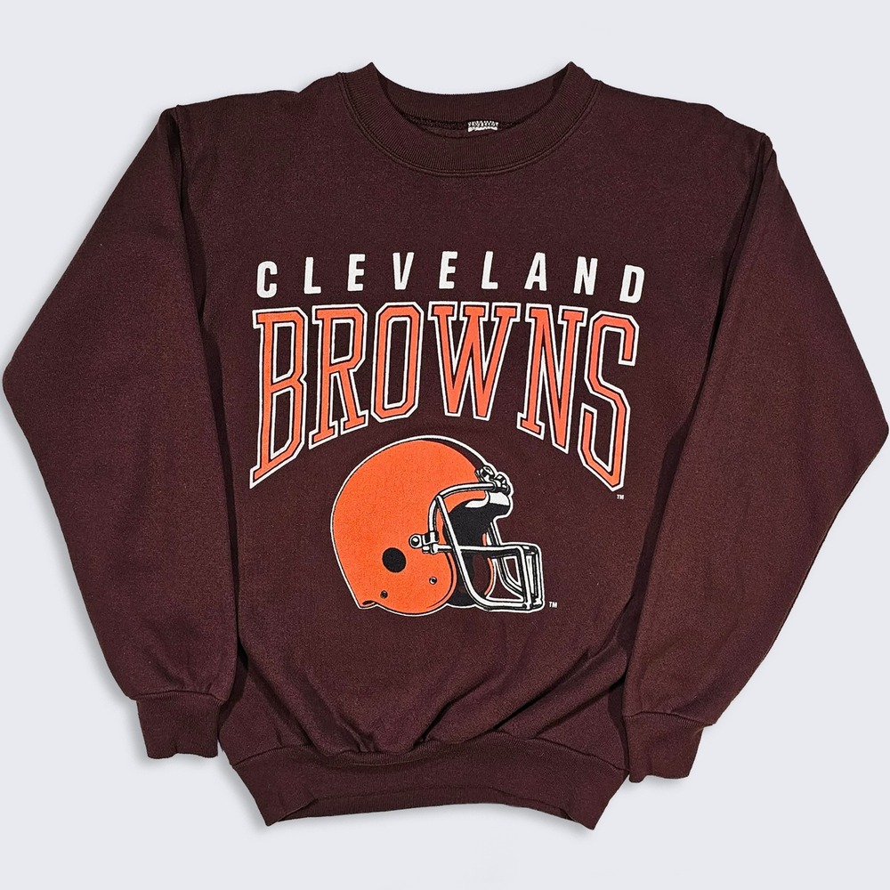 Cleveland Browns Vintage 80s NFL Football Crewneck Sweatshirt